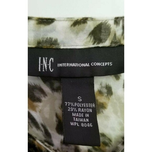Inc Leopard Print Blouse Size Small S Internationa - Picture 5 of 5